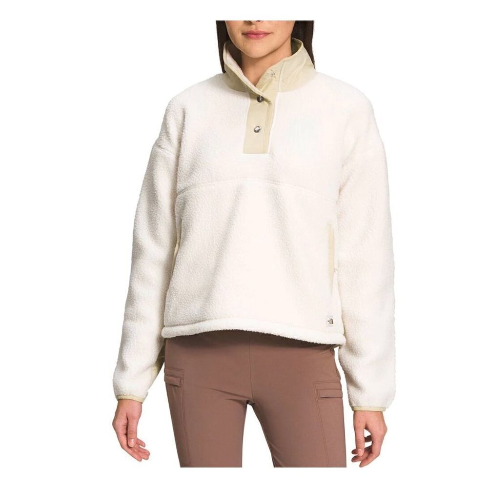 The North Face Cragmont 1/4-Snap Fleece Pullover Ivory Women's Large